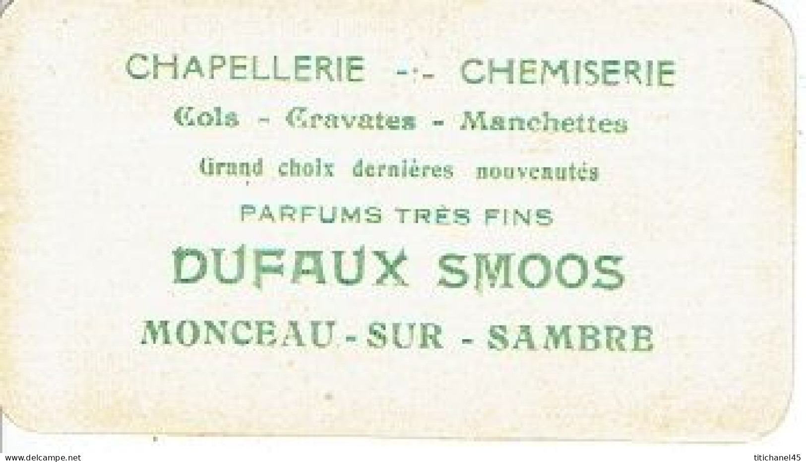 TRES RARE ET SPLENDIDE Carte Parfum  LE TREFLE INCARNAT De L.T. PIVER - Offert Par DUFAUX SMOOS De MONCEAU-SUR-SAMBRE - Profumeria Antica (fino Al 1960)