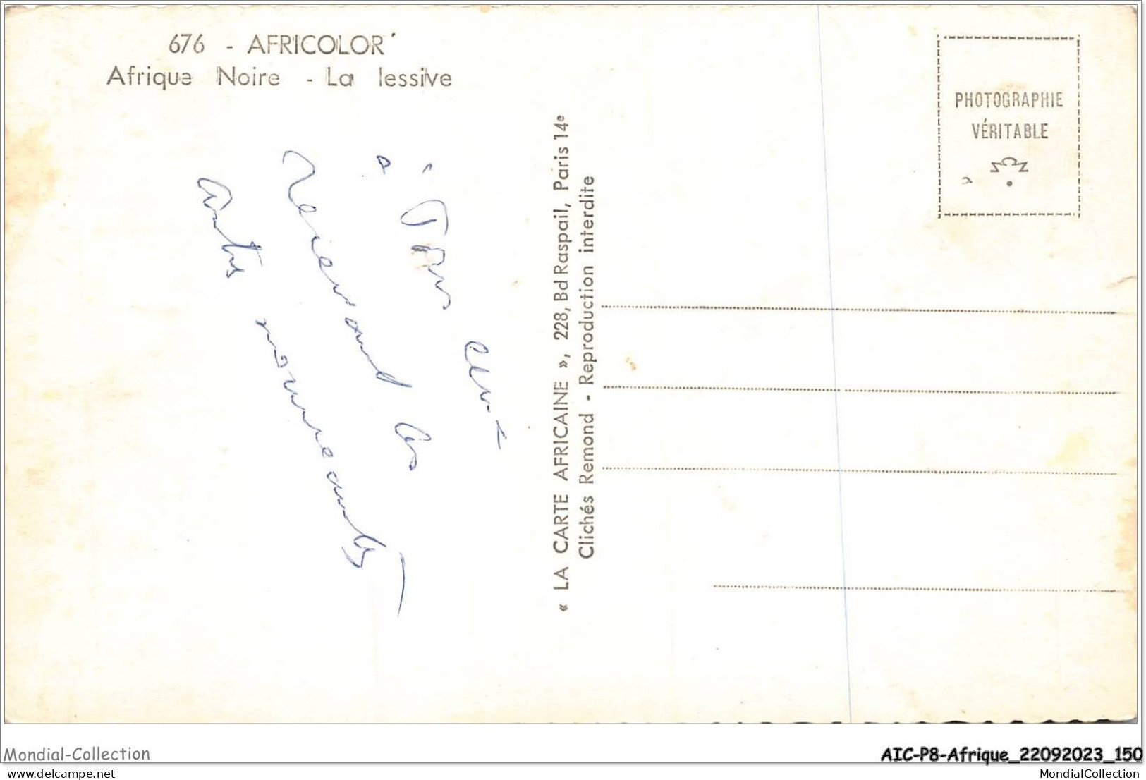 AICP8-AFRIQUE-0929 - AFRIQUE EN COULEURS - AFRIQUE NOIRE - La Lessive - Zonder Classificatie