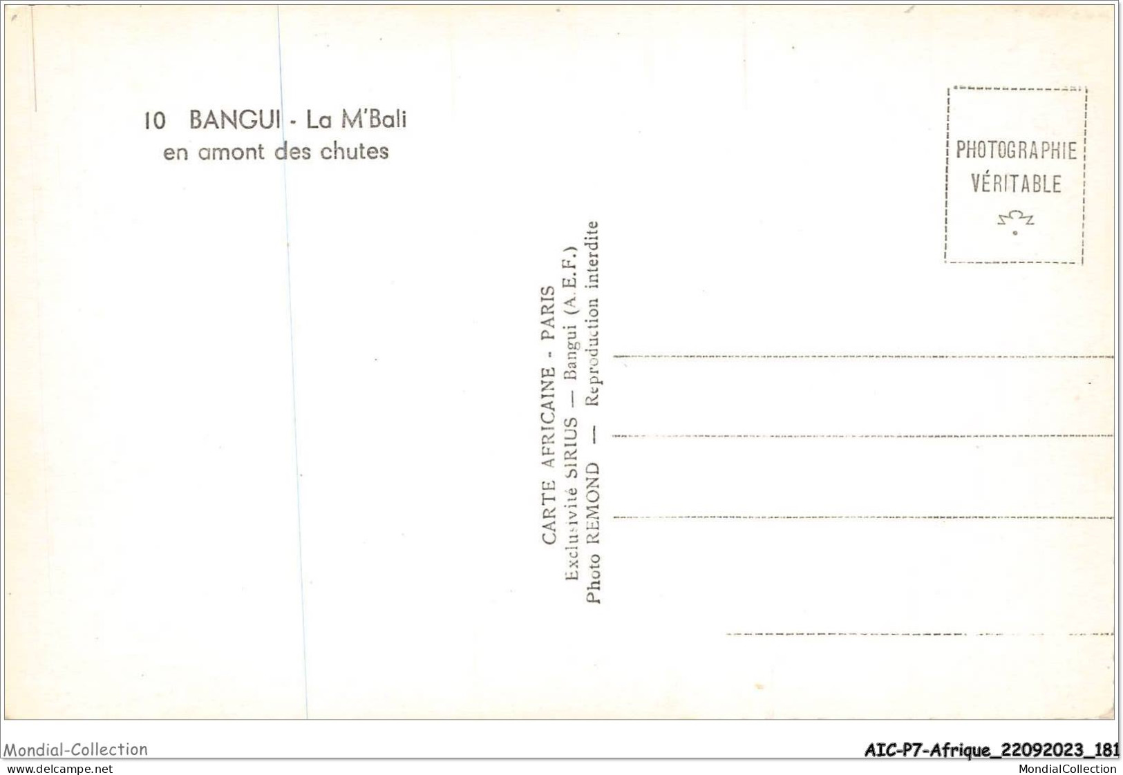 AICP7-AFRIQUE-0828 - BANGUI - La M'bali En Amont Des Chutes - Zentralafrik. Republik