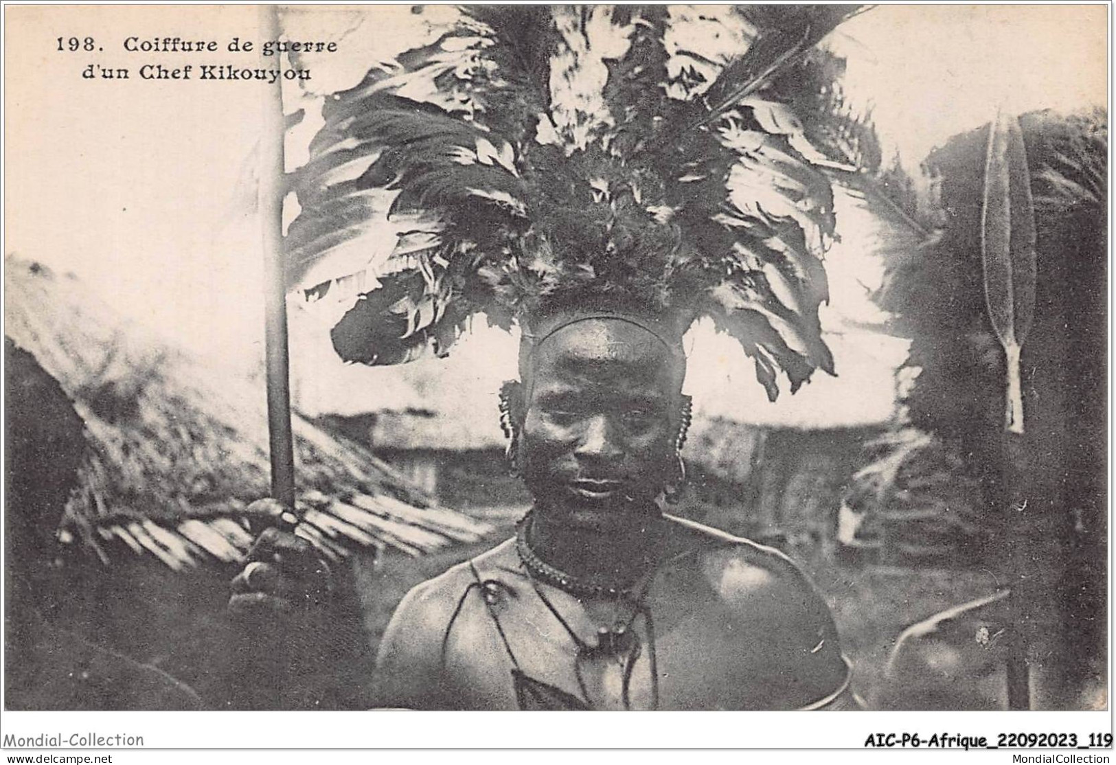 AICP6-AFRIQUE-0677 - Coiffure De Guerre D'un Chef Kikouyou - Kenya