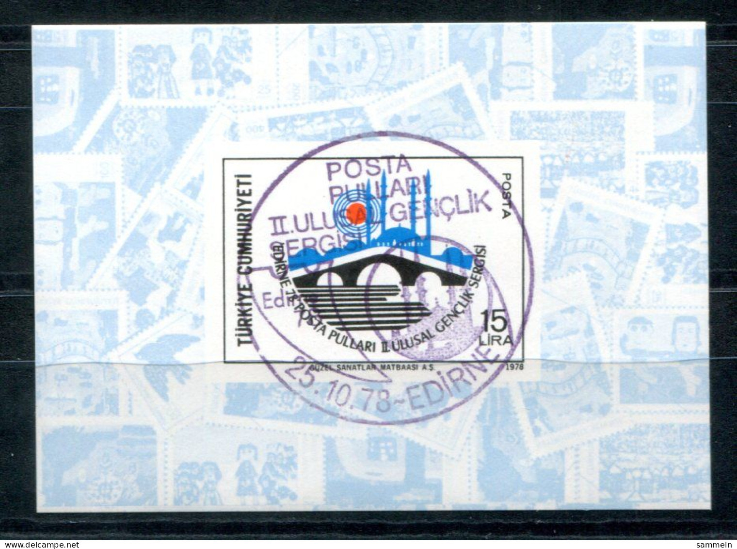 TÜRKEI - Block 18, Bl.18 Canc. - Edirne 78 - TÜRKIYE / TURQUIE - Blocks & Kleinbögen