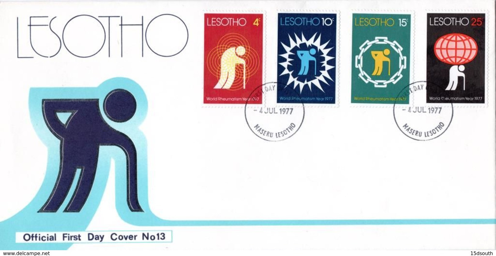 Lesotho - 1977 World Rheumatism Year FDC # SG 334-337 - Sonstige & Ohne Zuordnung