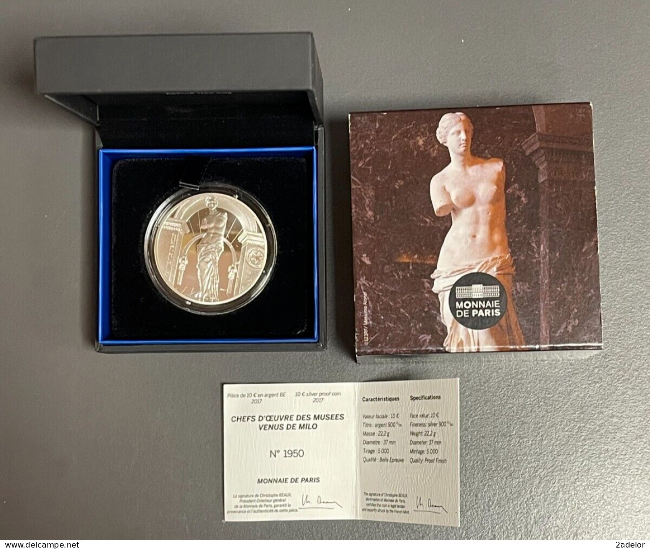 Coffret 10€ BE, 2017. Chefs D'oeuvre Des Musées Venus De Milo. Monnaie De Paris. - France