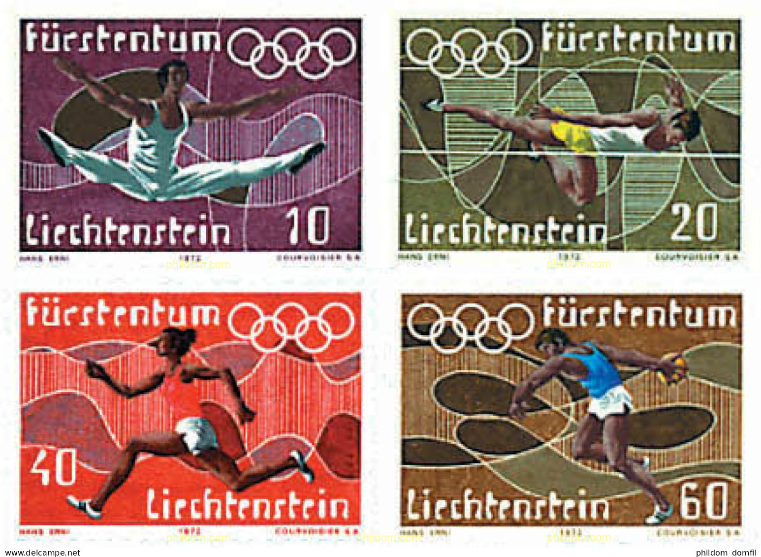 82378 MNH LIECHTENSTEIN 1972 20 JUEGOS OLIMPICOS VERANO MUNICH 1972 - Ungebraucht