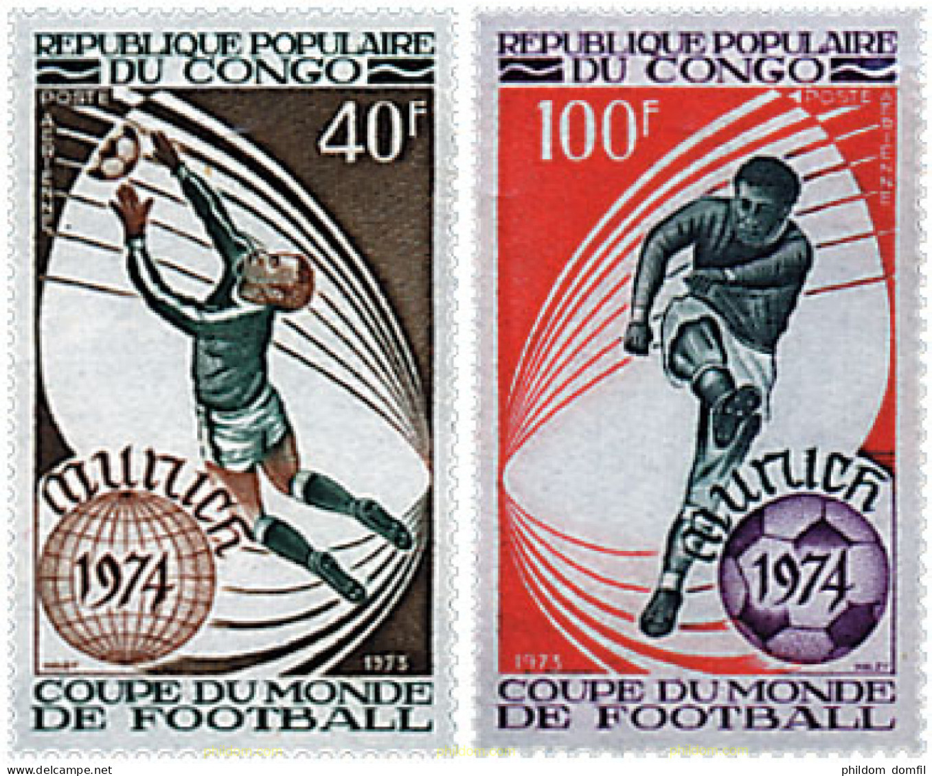 73287 MNH CONGO 1973 COPA DEL MUNDO DE FUTBOL. ALEMANIA-74 - Mint/hinged