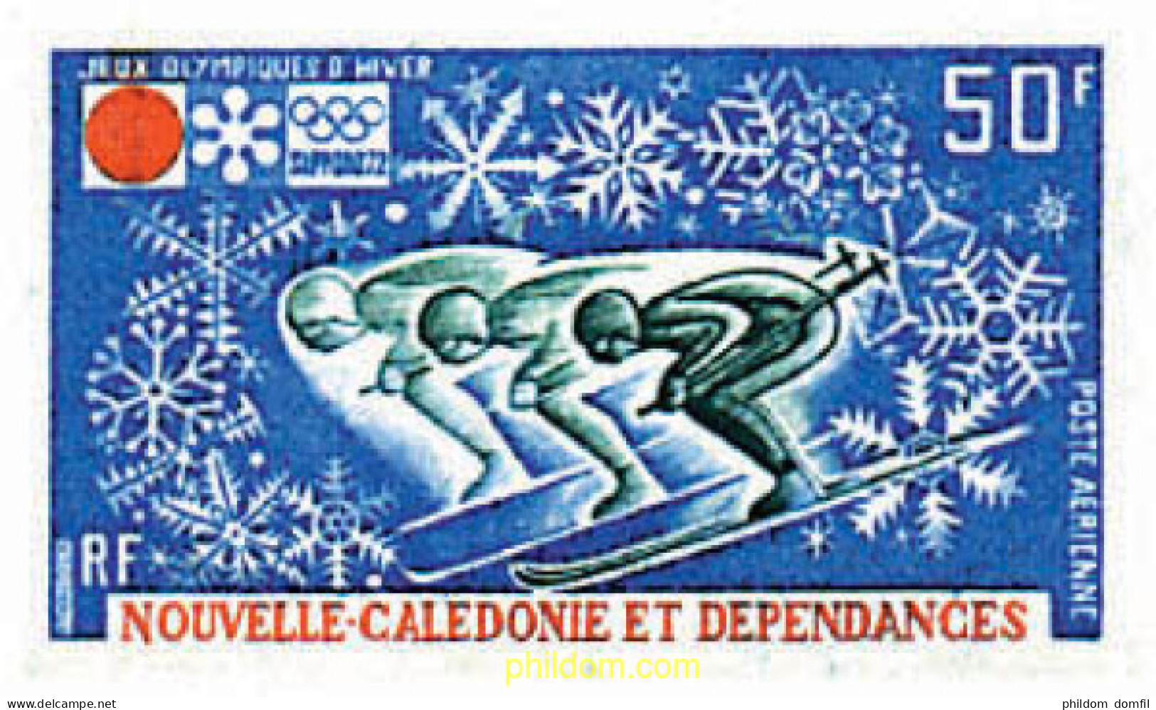 71656 MNH NUEVA CALEDONIA 1972 11 JUEGOS OLIMPICOS DE INVIERNO SAPPORO 1972 - Unused Stamps