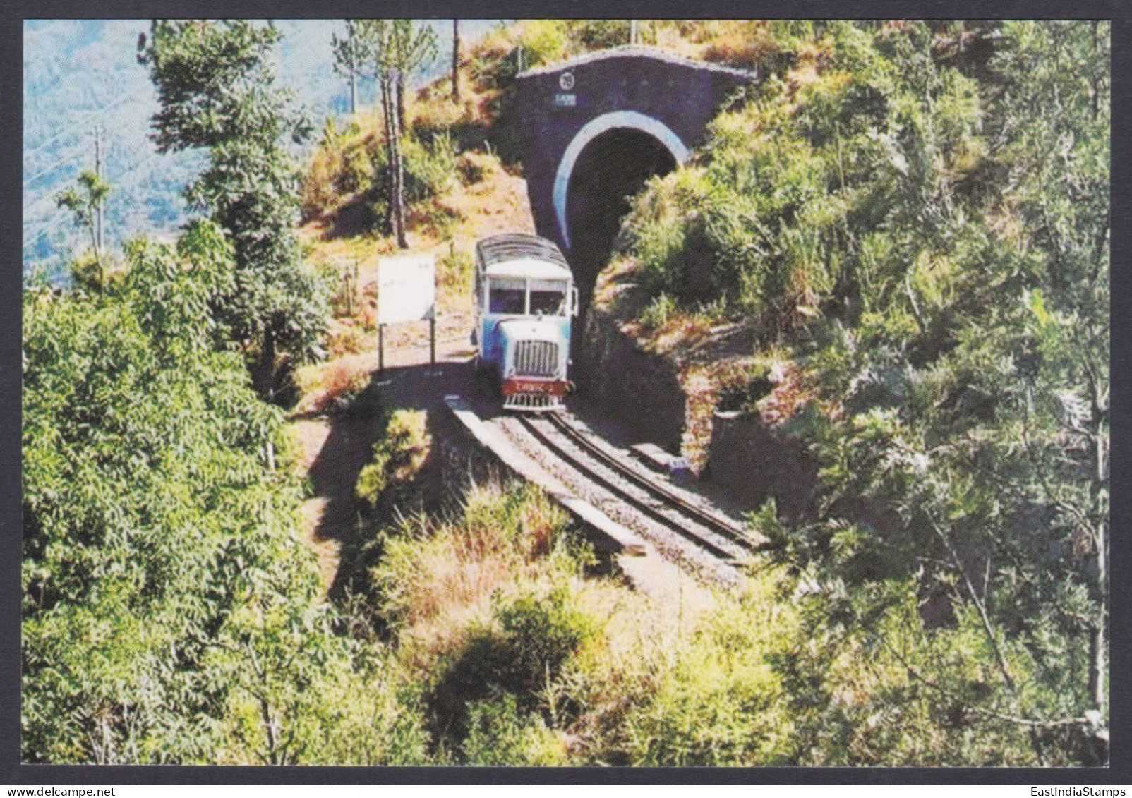 Inde India Mint Postcard Kalka-Shimla Railway, UNESCO World Heritage SIte, Railways, Train, Trains, Mountain Tunnnel - Indien