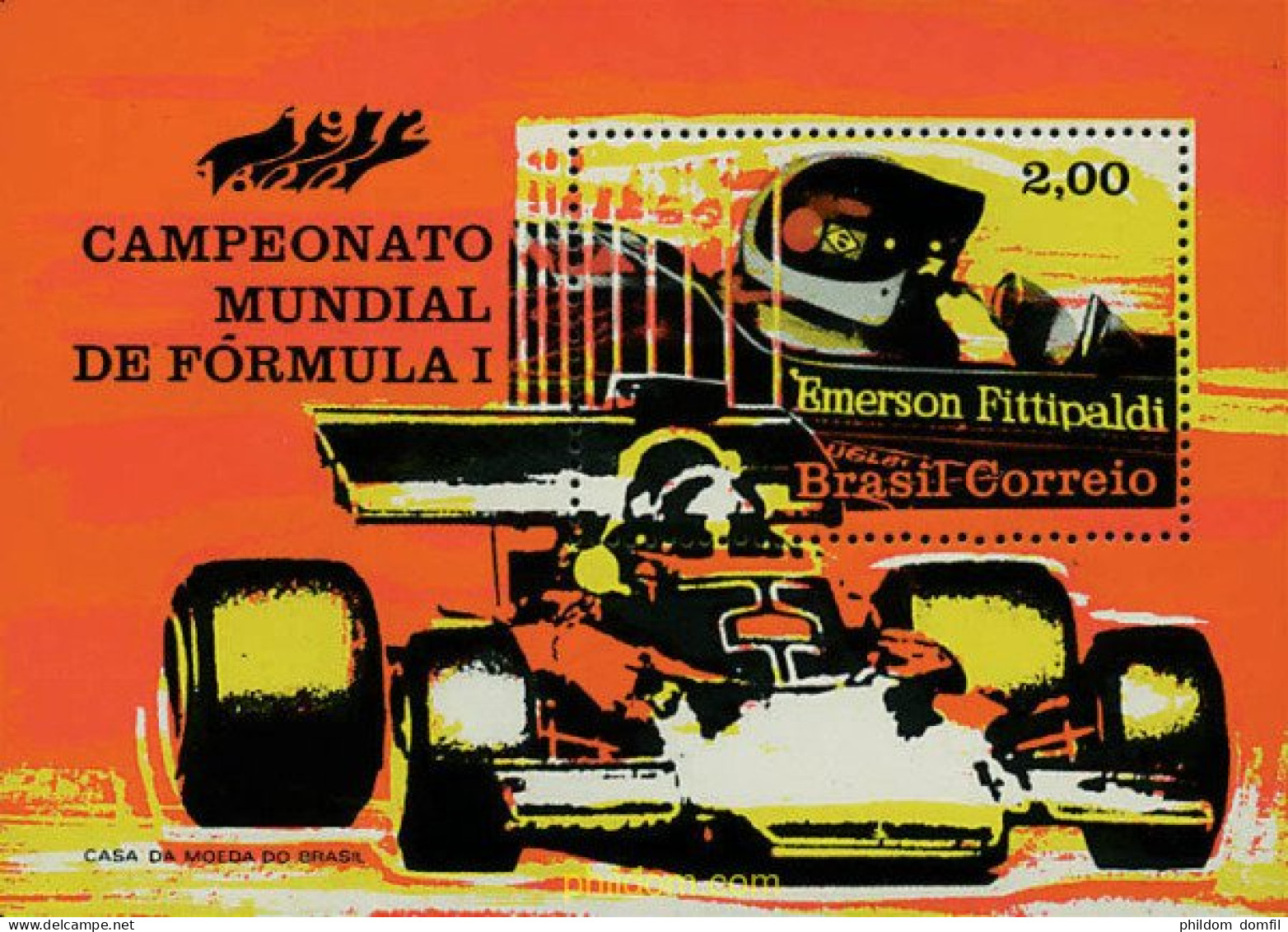 47726 MNH BRASIL 1972 CAMPEONATOS DEL MUNDO DE FORMULA 1 - Unused Stamps