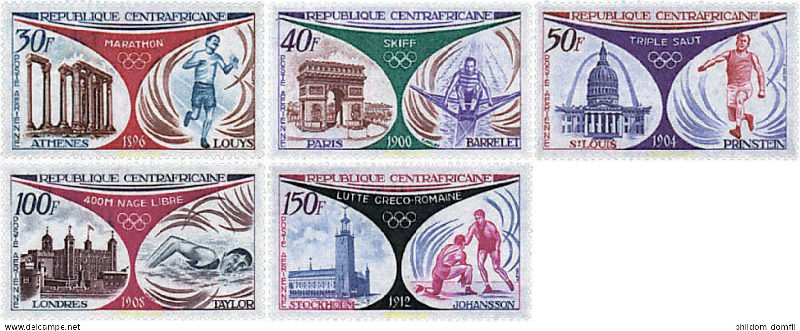 50776 MNH CENTROAFRICANA 1972 HISTORIA DE LOS JUEGOS OLIMPICOS - Centrafricaine (République)
