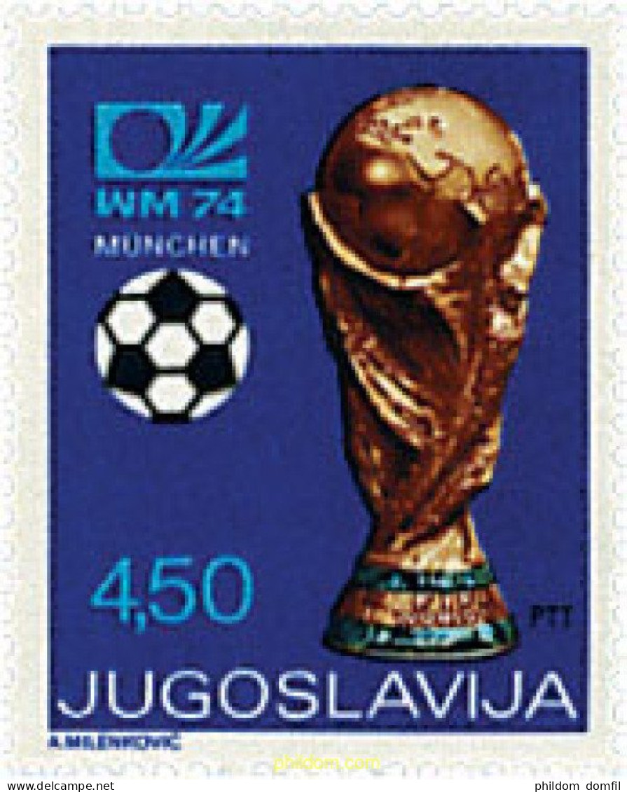 67191 MNH YUGOSLAVIA 1974 COPA DEL MUNDO DE FUTBOL. ALEMANIA-74 - Unused Stamps