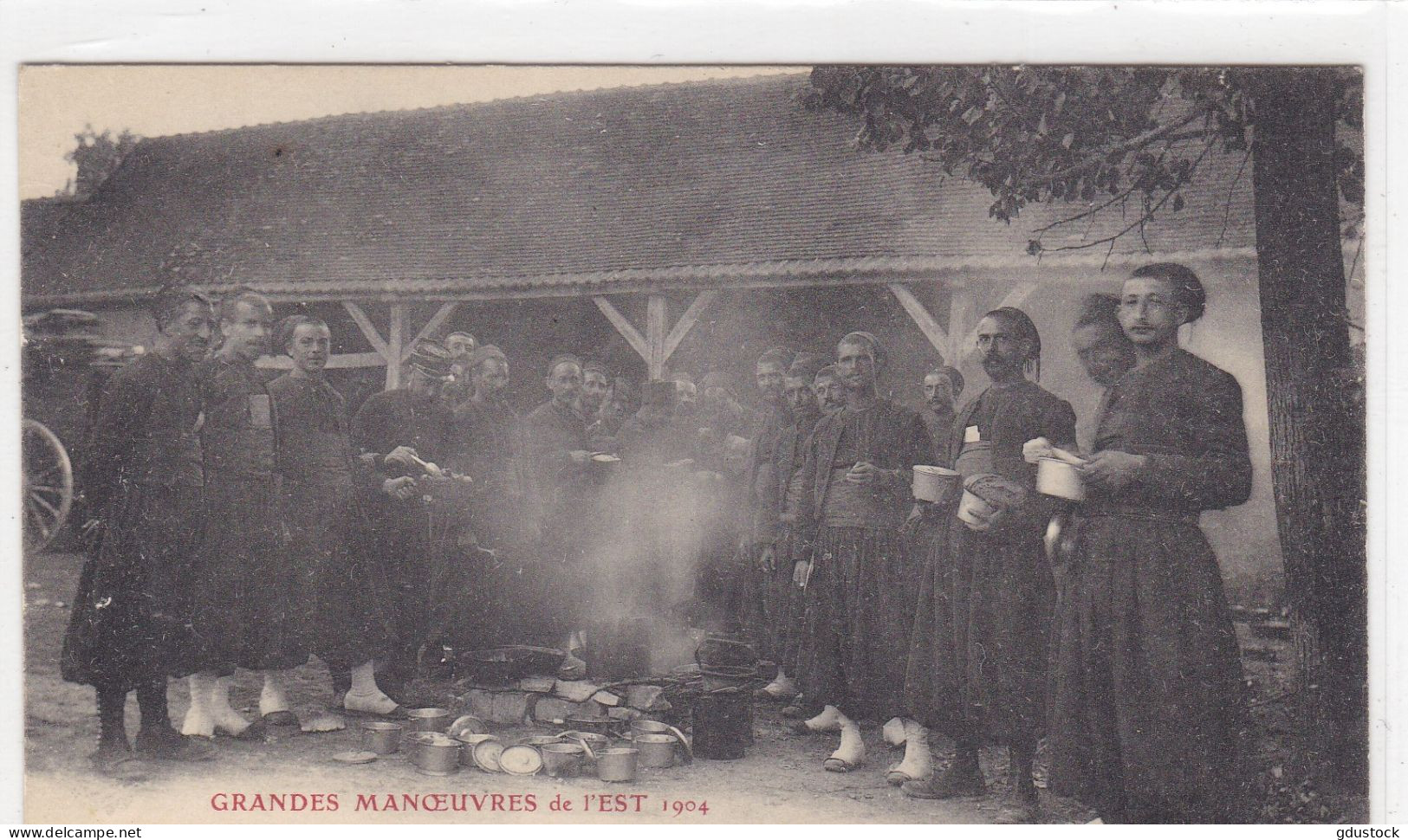 Côte-d'Or - Grandes Manoeuvres De L'Est 1904 - Les Zouaves à St-Julien Dégustant La Soupe Dans Une Popote - Autres & Non Classés