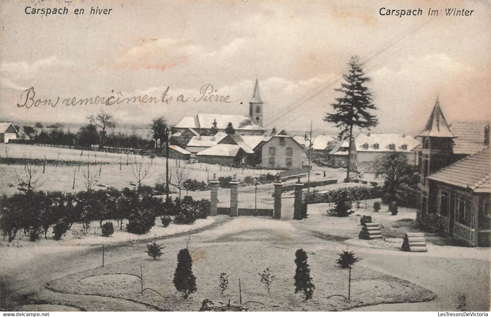 FRANCE - Carspach En Hiver - Carspach Im Winter - Vue Générale - Carte Postale Ancienne - Sonstige & Ohne Zuordnung