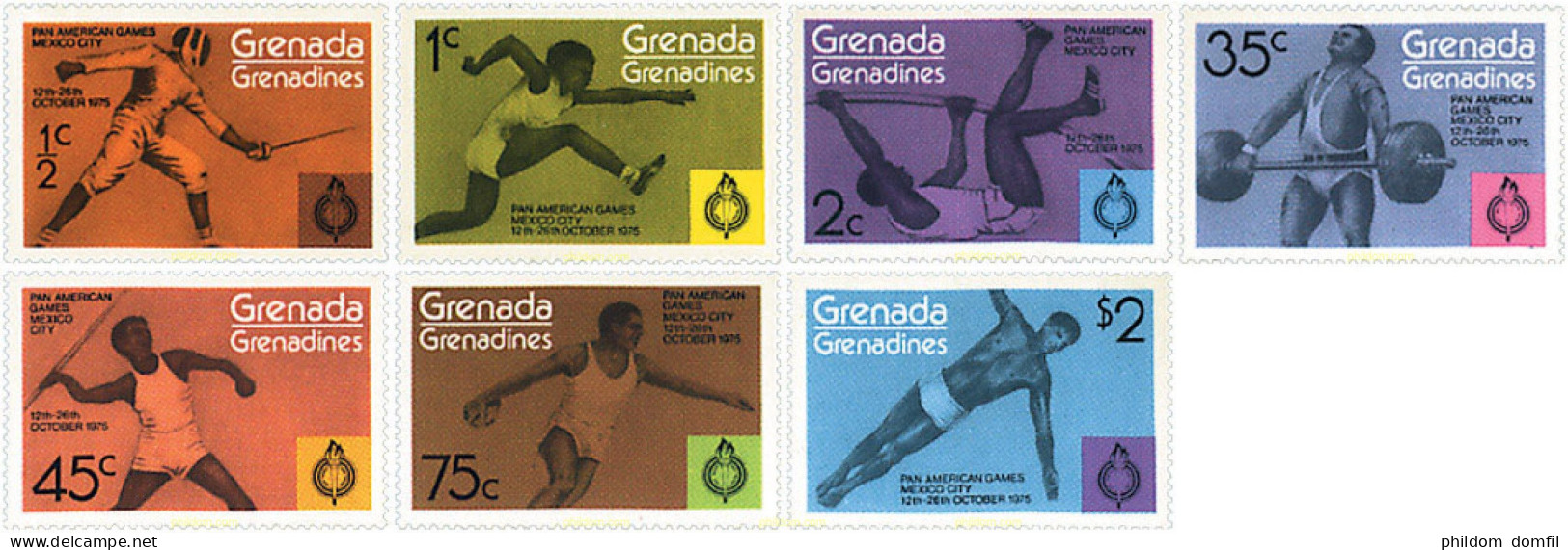 26889 MNH GRANADA GRANADINAS 1975 JUEGOS DEPORTIVOS PANAMERICANOS - Grenade (1974-...)