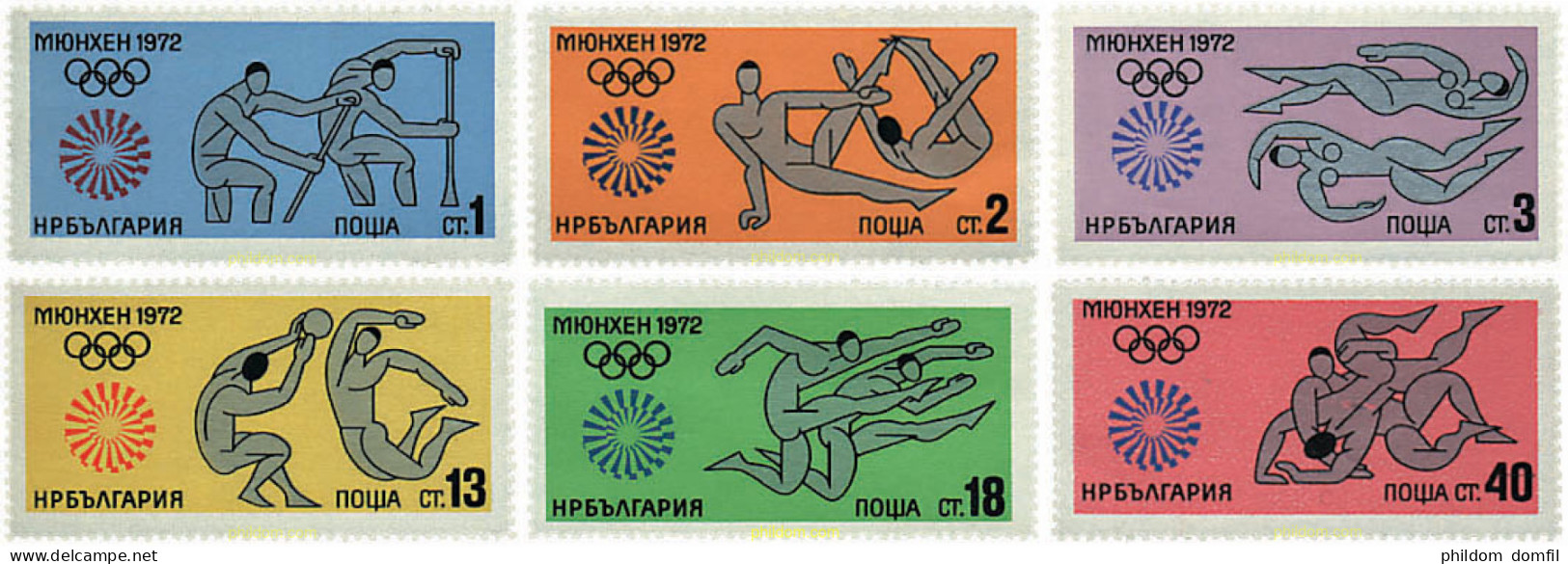 81458 MNH BULGARIA 1972 20 JUEGOS OLIMPICOS VERANO MUNICH 1972 - Unused Stamps