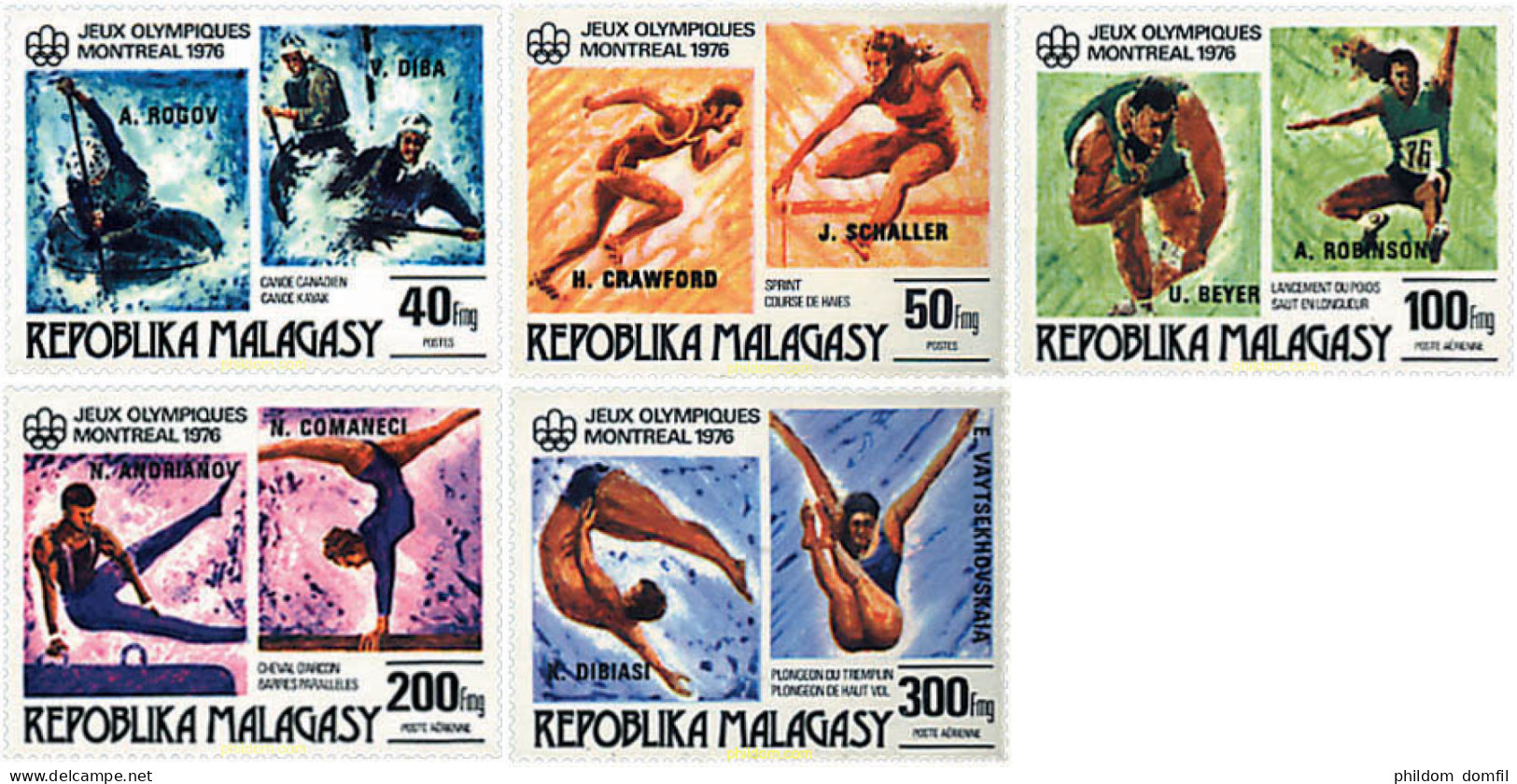 71138 MNH MADAGASCAR 1976 21 JUEGOS OLIMPICOS VERANO MONTREAL 1976 - Madagascar (1960-...)