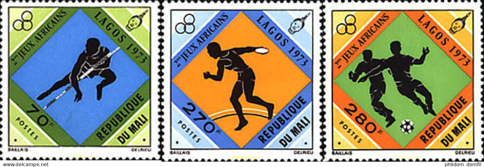 27584 MNH MALI 1973 2 JUEGOS DEPORTIVOS AFRICANOS EN LAGOS. - Mali (1959-...)