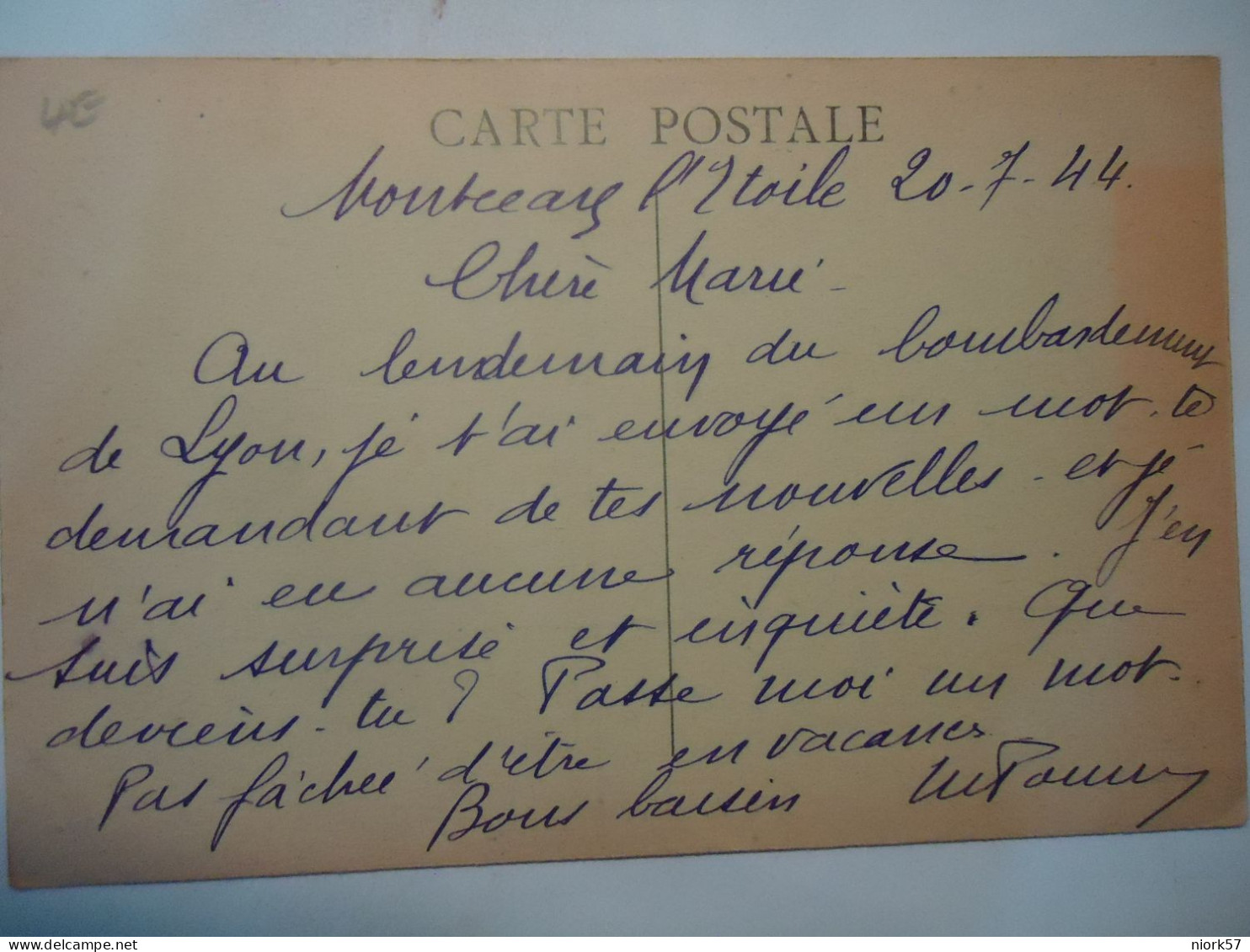 FRANCE  POSTCARDS  MARSEILLE     GARDE CHURCH 1944 - Autres & Non Classés