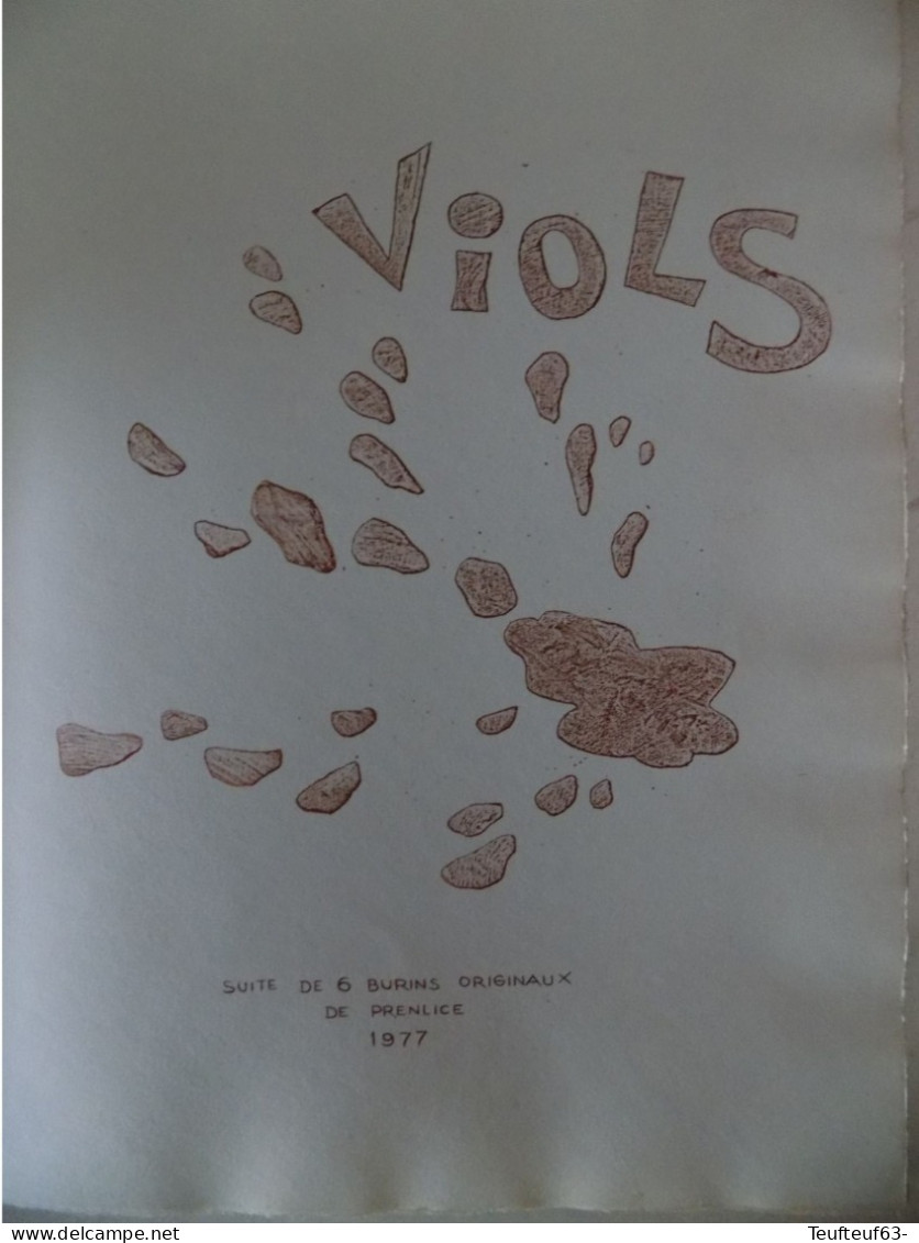 Curiosa - "Viols" 1977- Gravures De Prenlice - Pseudonyme D'André Leprince - Other & Unclassified