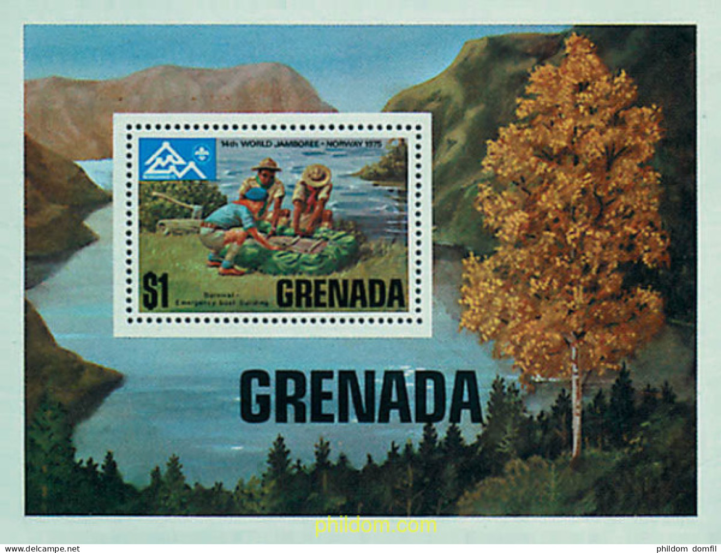 38187 MNH GRANADA 1975 14 JAMBOREE MUNDIAL EN NORUEGA - Grenade (1974-...)