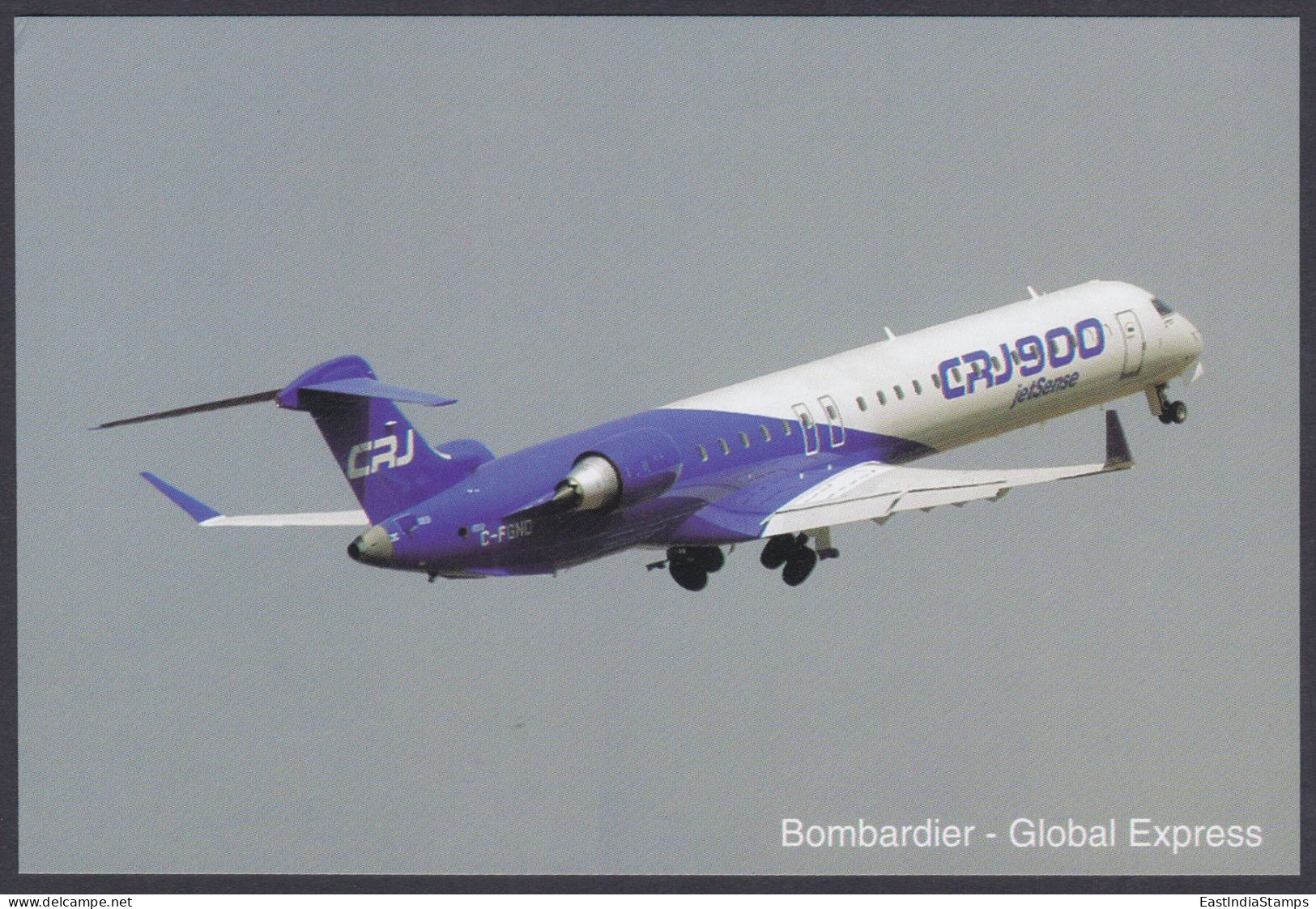 Inde India 2007 Mint Postcard Bangalore Air Show Bombardier, Global Express, Aircraft, Aeroplane, Airplane - Inde