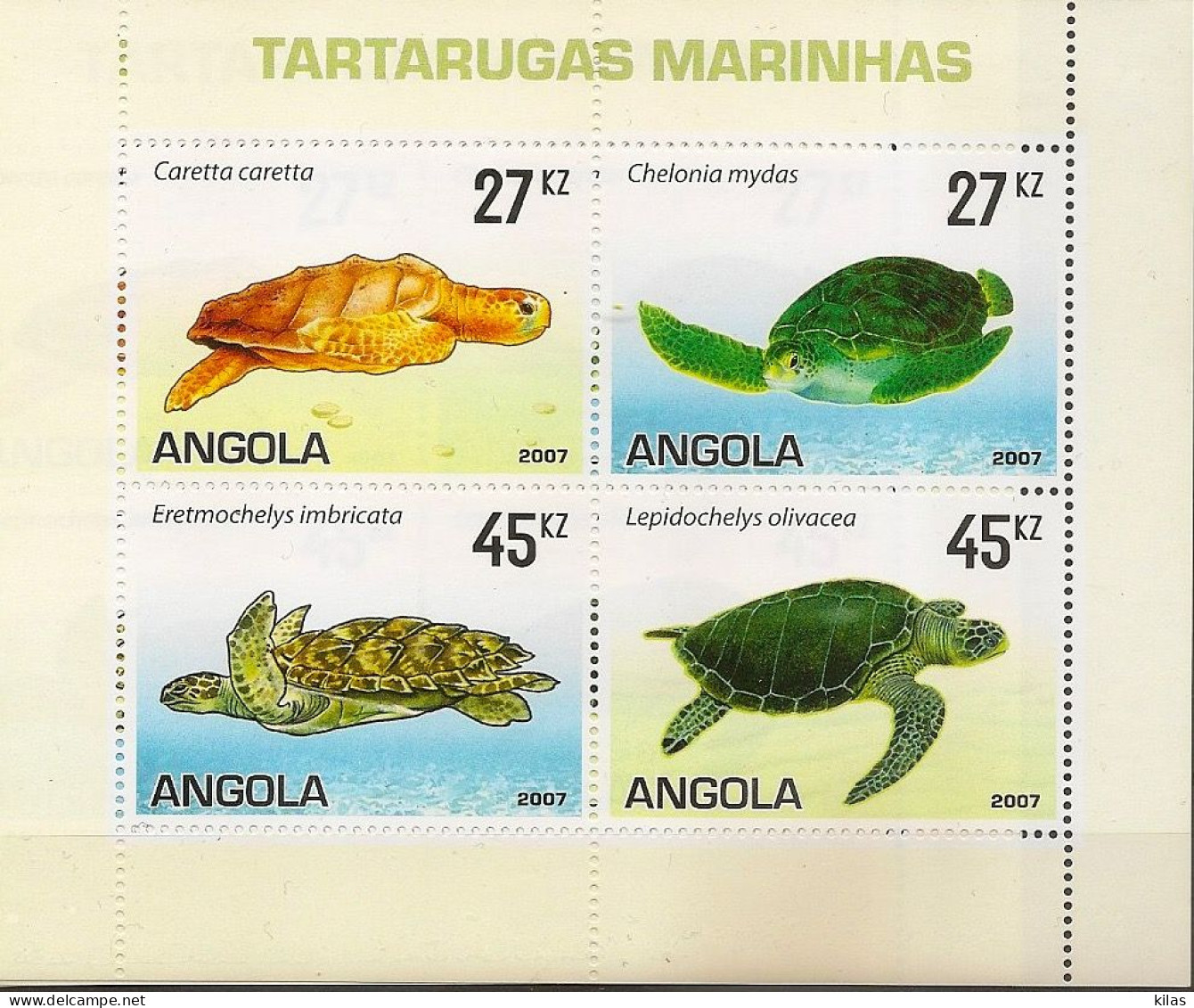 ANGOLA 2007 Turtles MNH - Angola