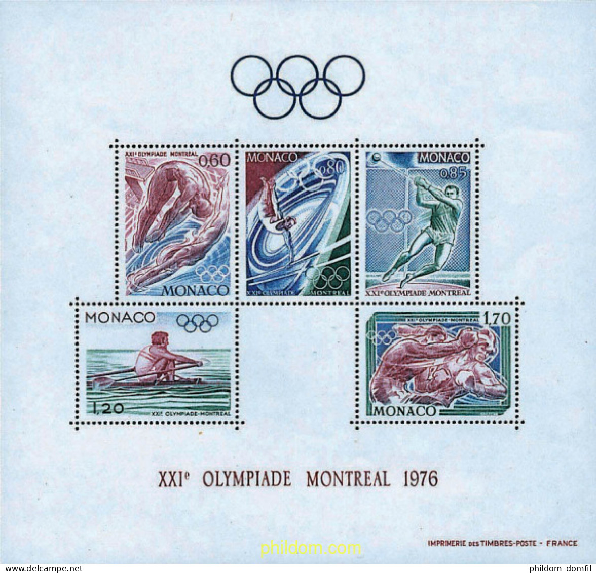 67776 MNH MONACO 1976 21 JUEGOS OLIMPICOS VERANO MONTREAL 1976 - Ungebraucht