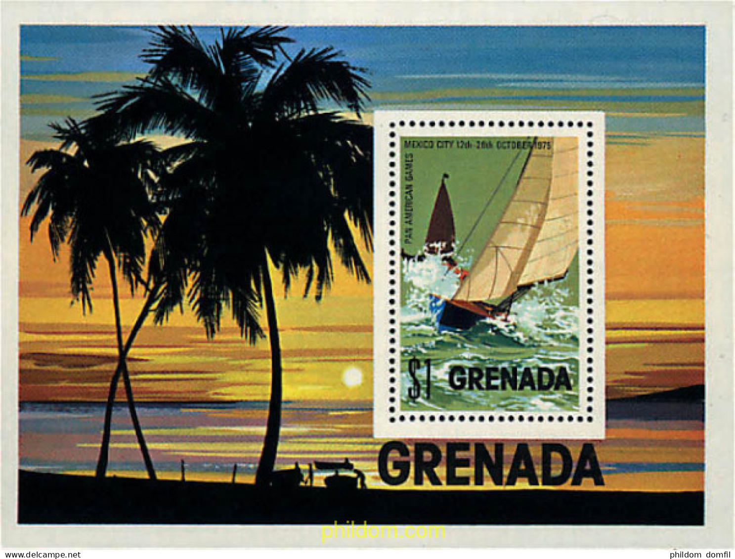 89859 MNH GRANADA 1975 JUEGOS DEPORTIVOS PANAMERICANOS - Grenada (1974-...)