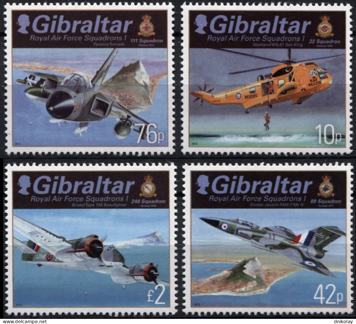 2012 1470 Gibraltar Royal Air Force Squadrons MNH - Gibraltar