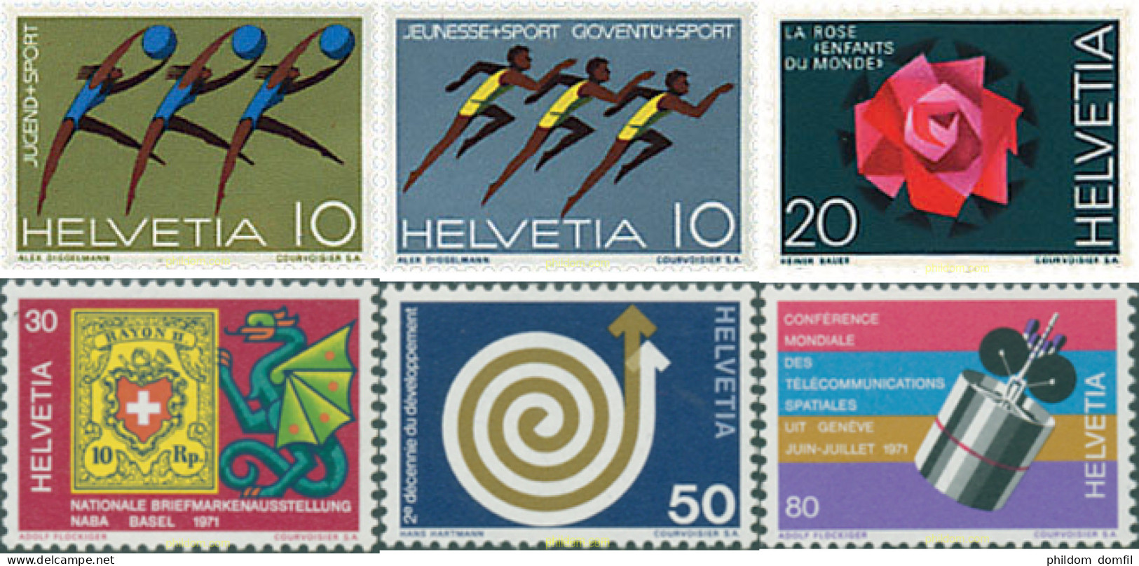 276578 MNH SUIZA 1971 ANIVERSARIOS - Neufs