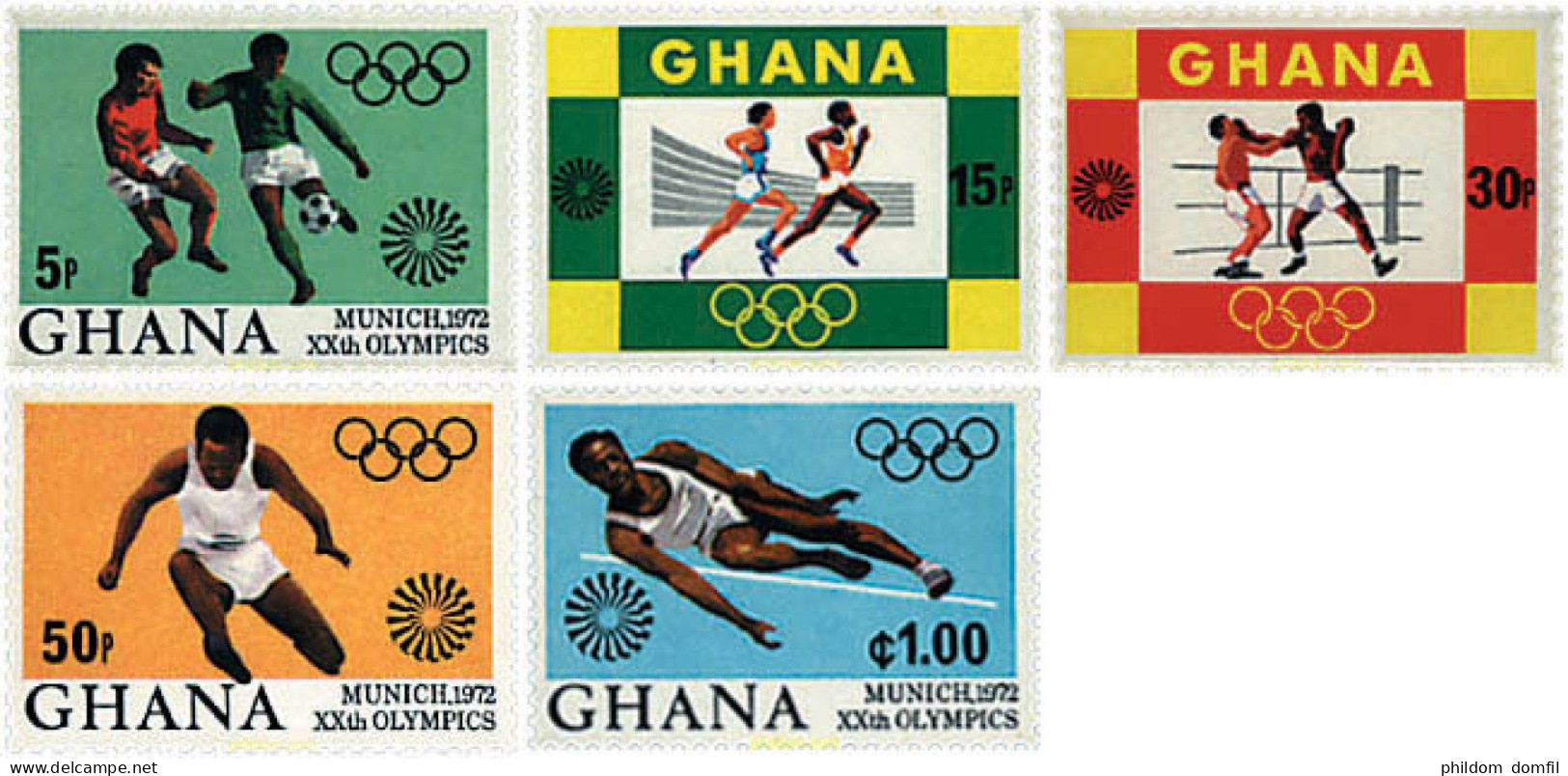 79357 MNH GHANA 1972 20 JUEGOS OLIMPICOS VERANO MUNICH 1972 - Ghana (1957-...)