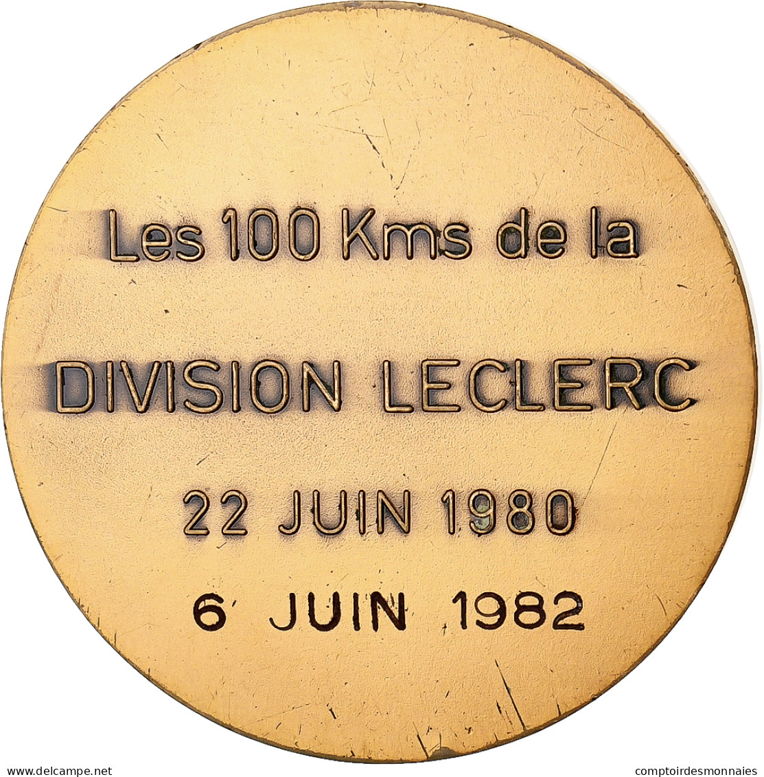 France, Médaille, Les 100 KMS De La Division Leclerc, 1982, Bronze, Vernon, SPL - Sonstige & Ohne Zuordnung