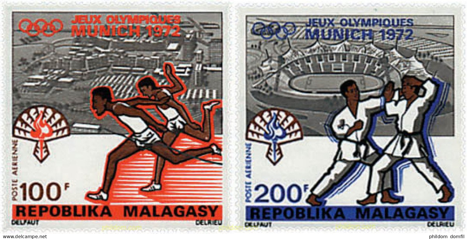27572 MNH MADAGASCAR 1972 20 JUEGOS OLIMPICOS VERANO MUNICH 1972 - Madagascar (1960-...)