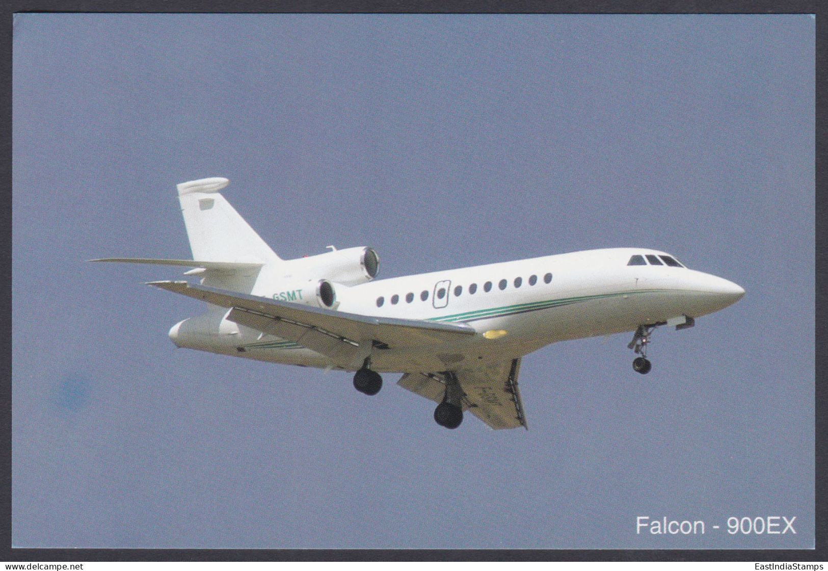 Inde India 2007 Mint Postcard Bangalore Air Show Falcon 900EX, Aircraft, Aeroplane, Airplane, Jet - India