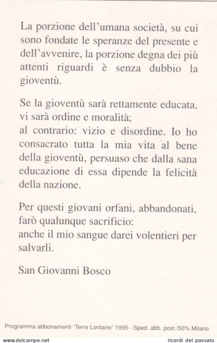 Santino San Giovanni Bosco - Images Religieuses