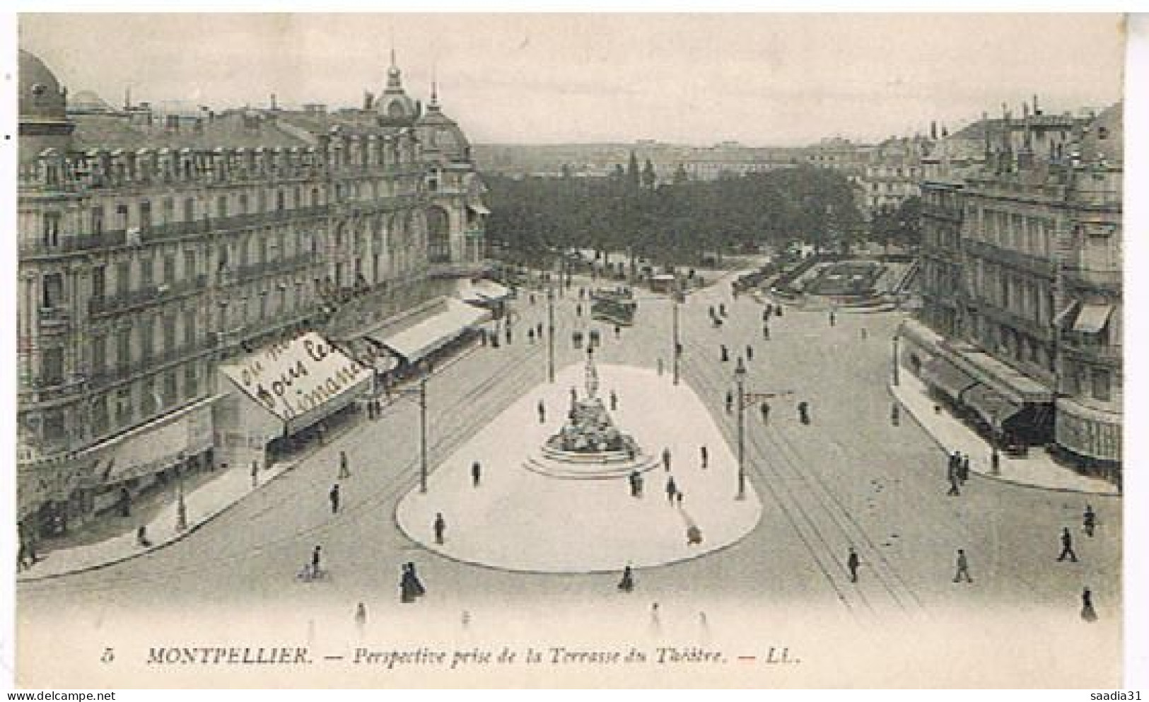 34  MONTPELLIER   PERSPECTIVE PRISE DE LA TERRASSE DU THEATRE - Montpellier