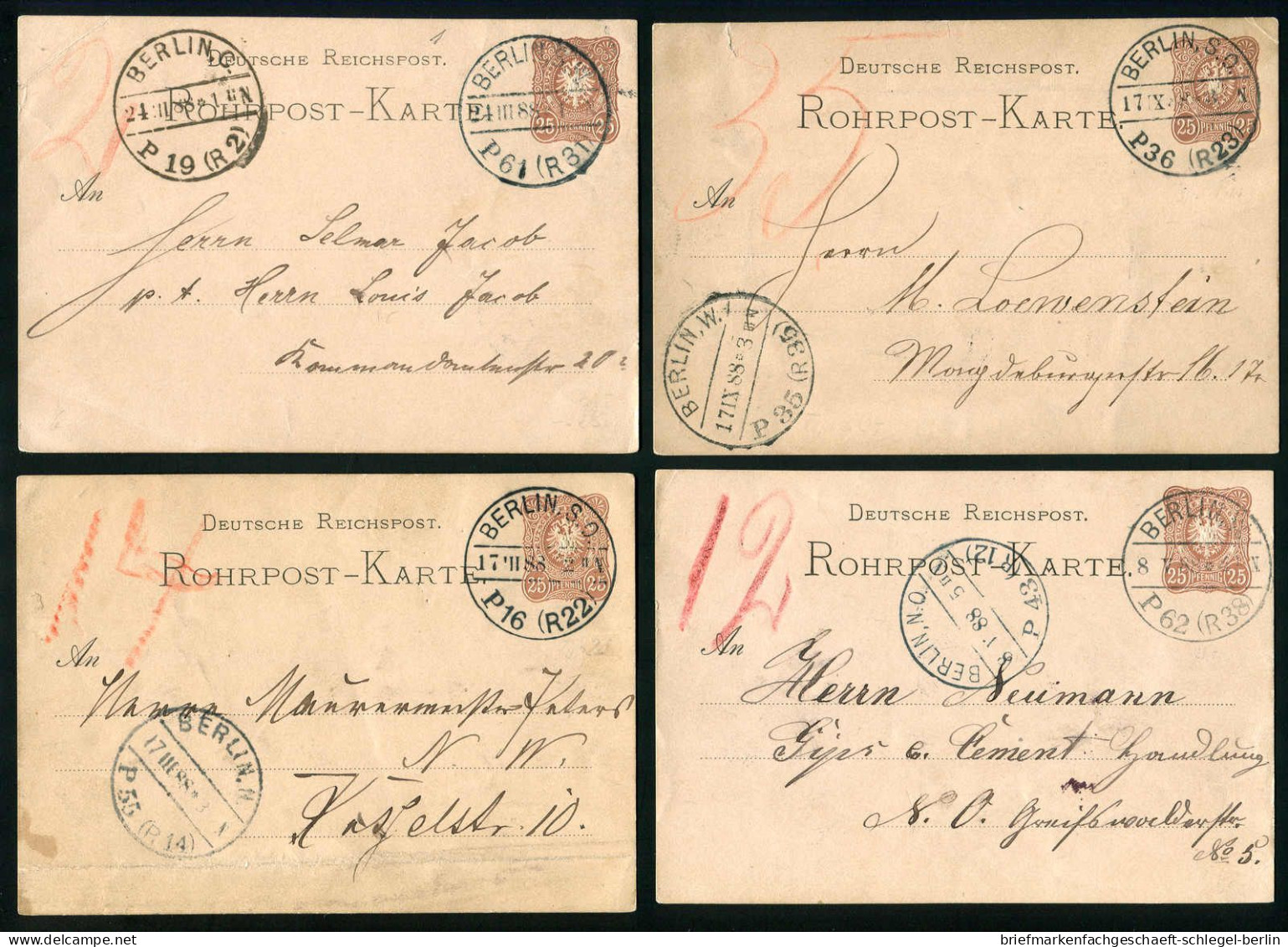 Berlin, 1888, RP 6, Brief - Other & Unclassified