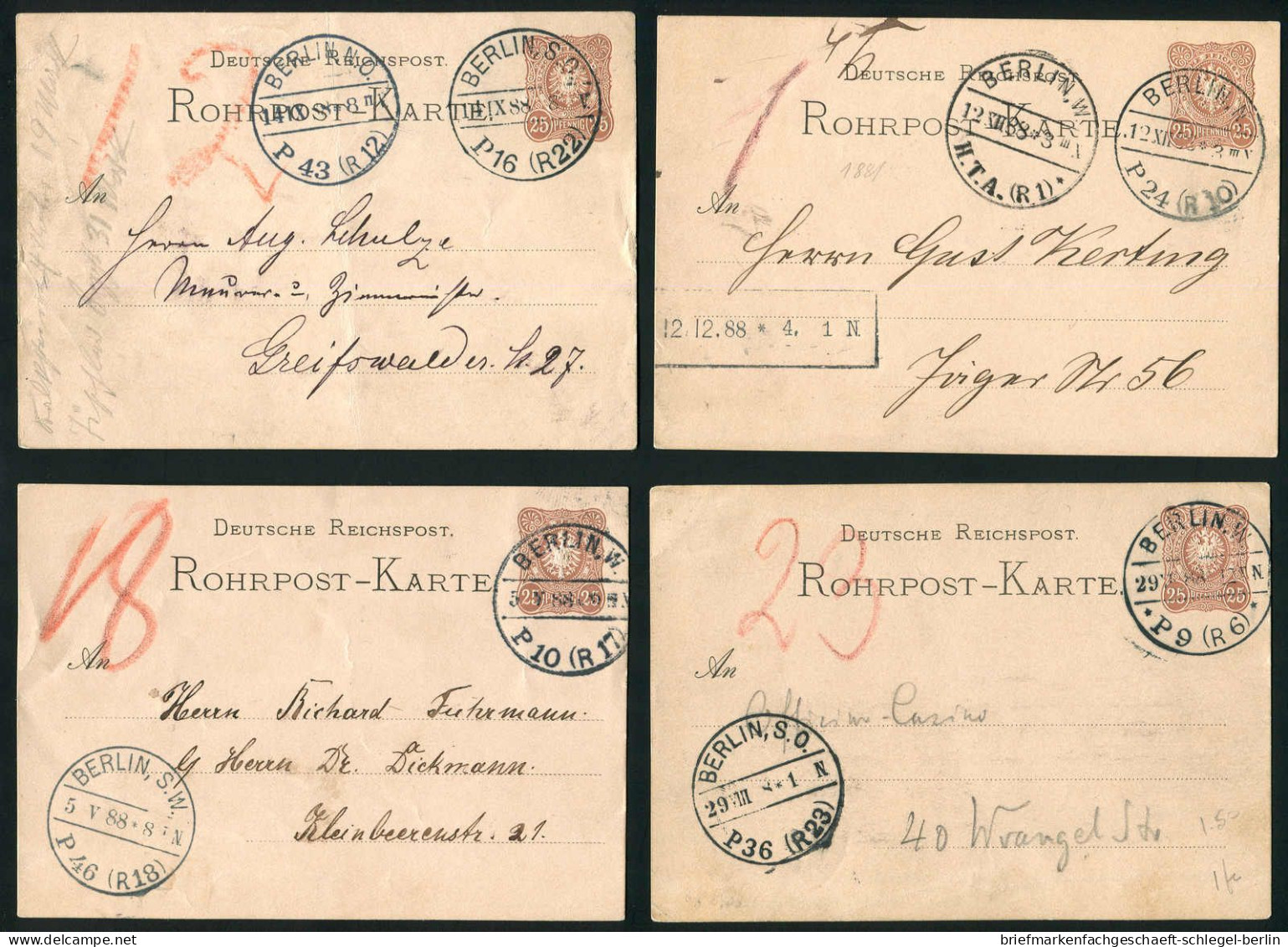 Berlin, 1888, RP 6, Brief - Other & Unclassified
