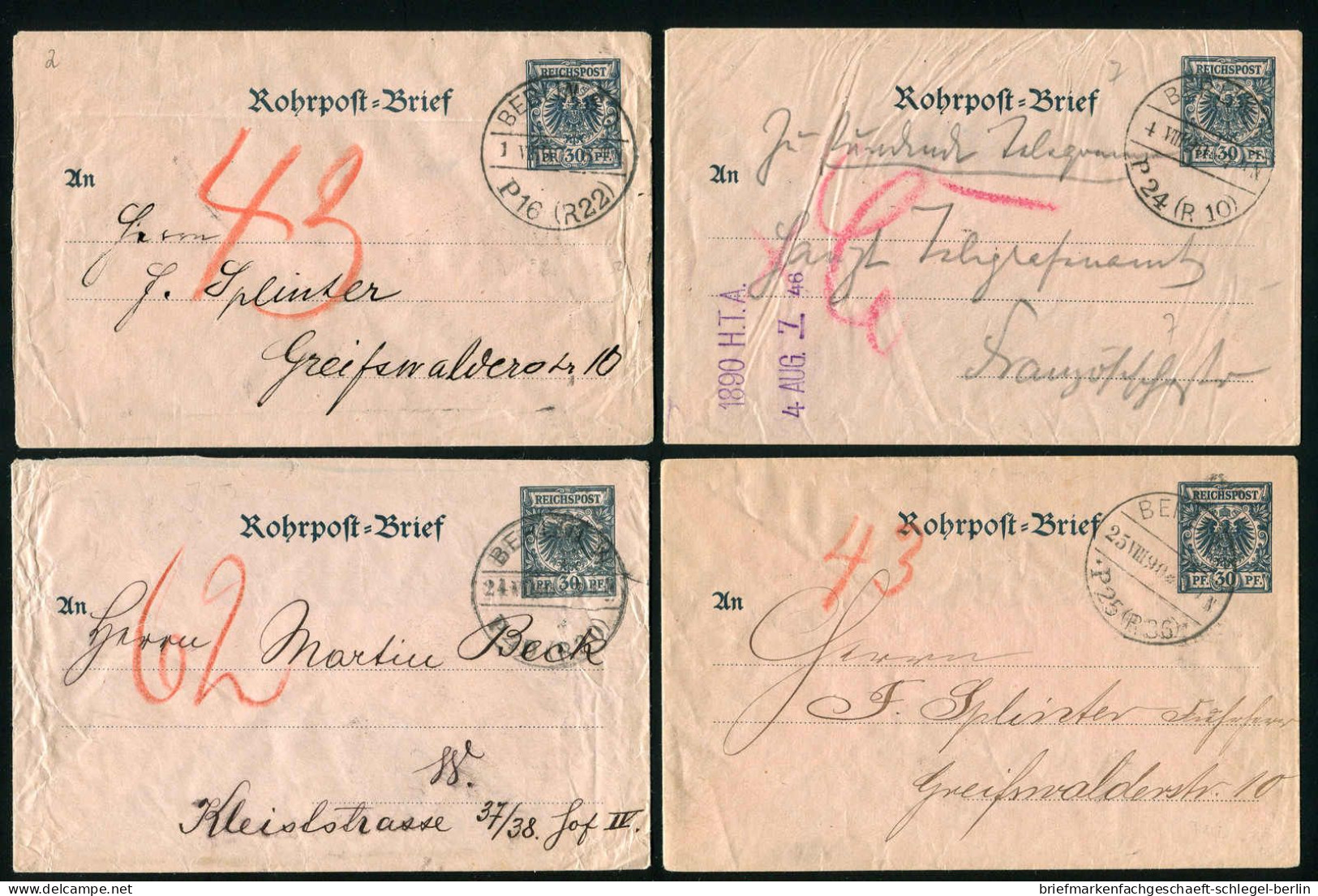 Berlin, 1890, RU 2, Brief - Autres & Non Classés