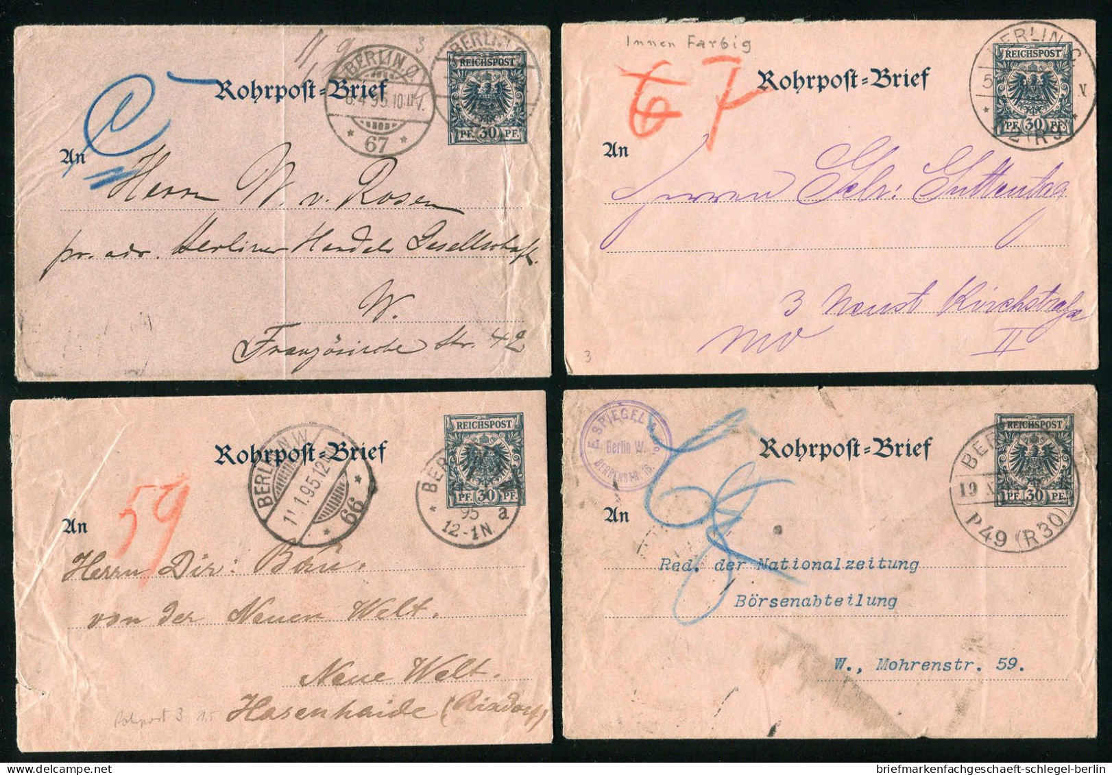 Berlin, 1895, RU 3, Brief - Autres & Non Classés