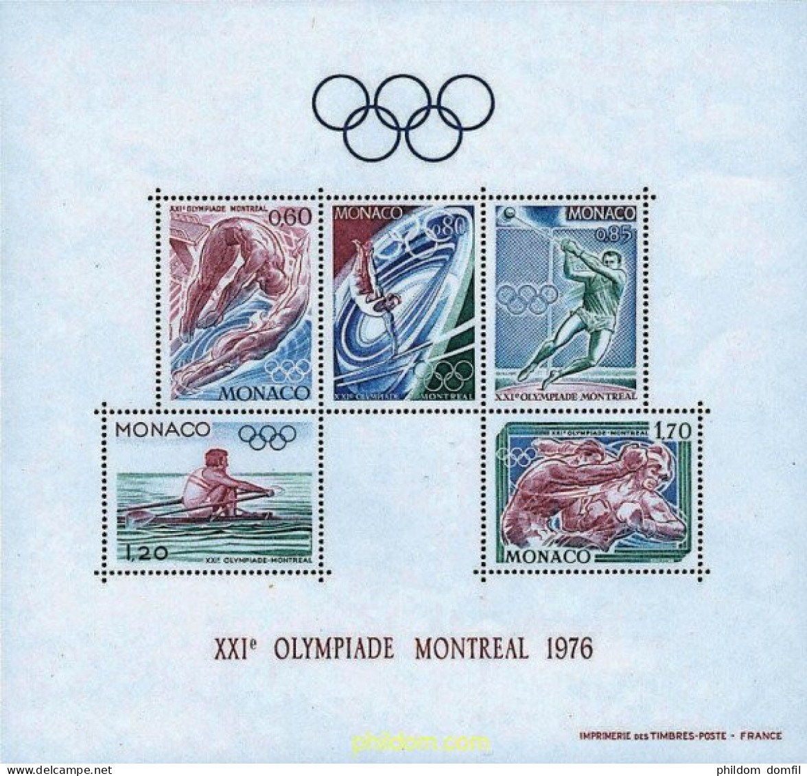 67776 MNH MONACO 1976 21 JUEGOS OLIMPICOS VERANO MONTREAL 1976 - Unused Stamps