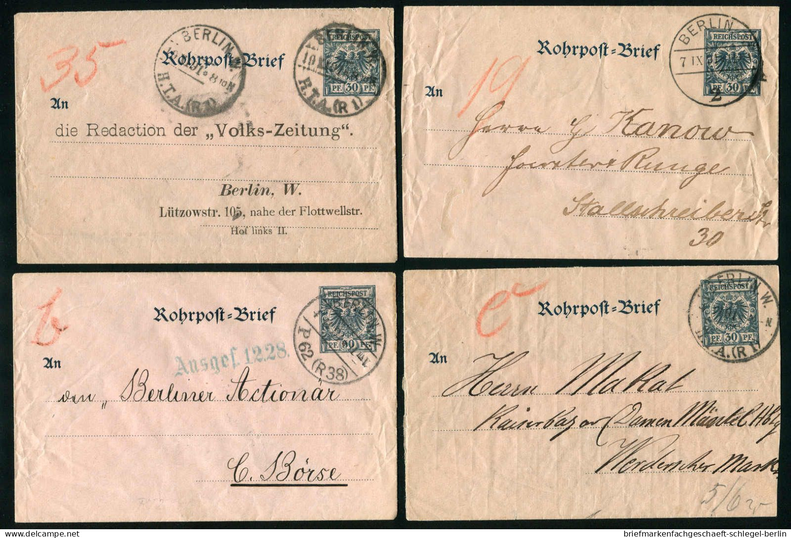 Berlin, 1891, RU 2, Brief - Autres & Non Classés