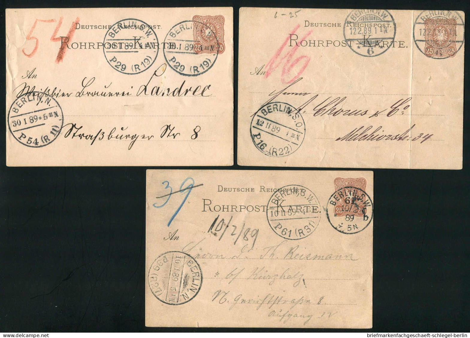 Berlin, 1889, RP 6, Brief - Sonstige & Ohne Zuordnung