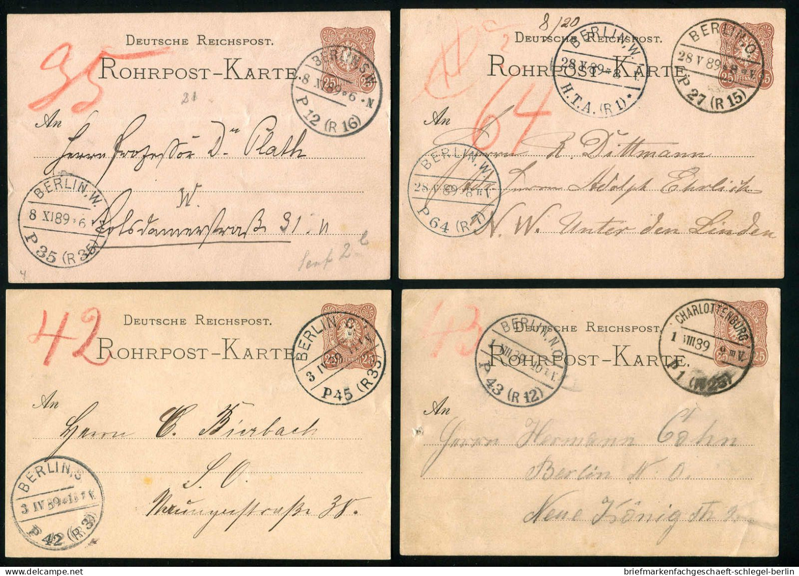 Berlin, 1889, RP 6, Brief - Sonstige & Ohne Zuordnung