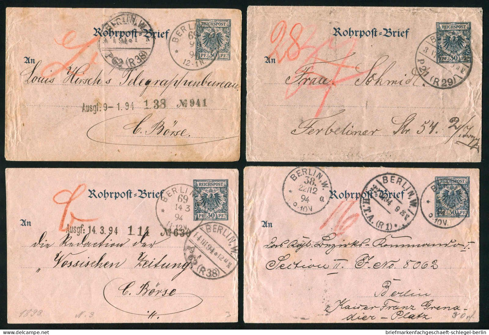 Berlin, 1894, RU 3, Brief - Autres & Non Classés