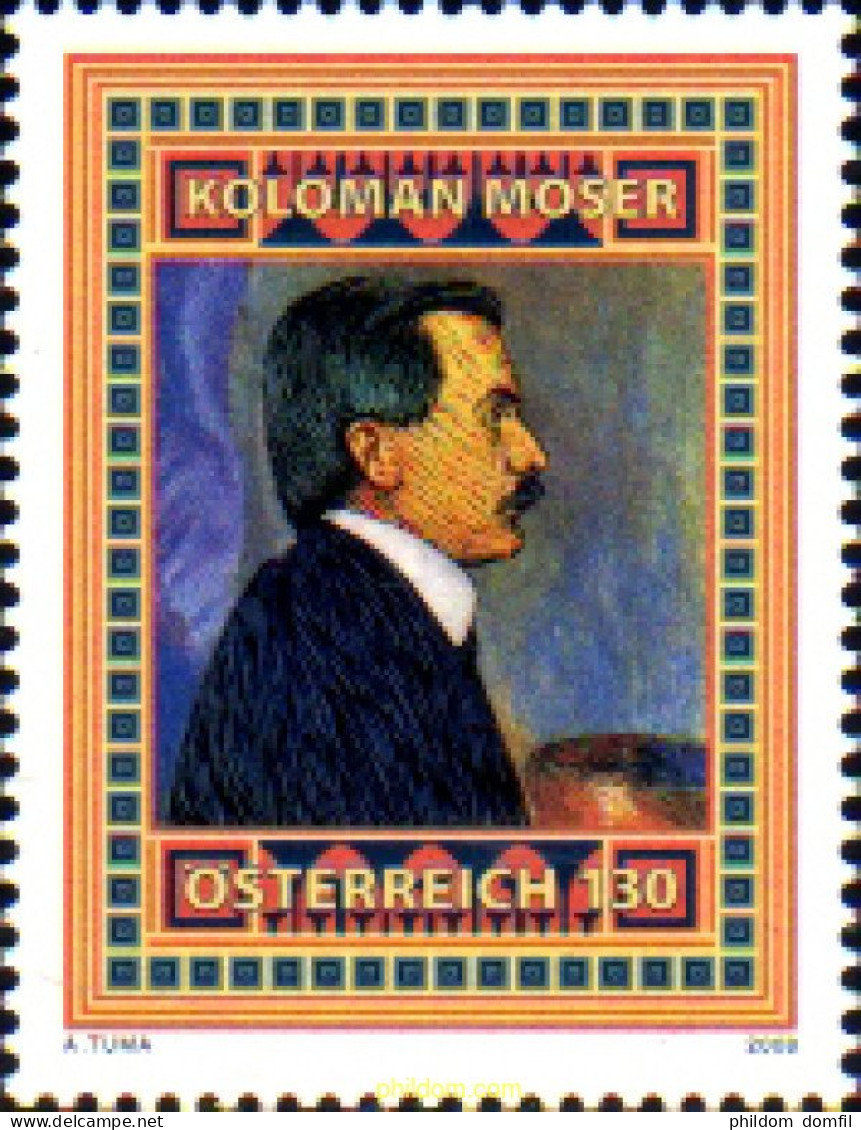227447 MNH AUSTRIA 2008 KOLOMAN MOSER PINTOR - Unused Stamps