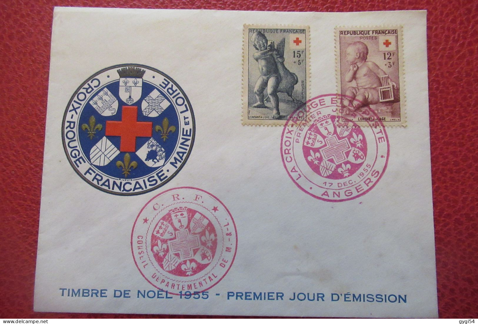 FDC 1955 - N° Y&T 1048 & 1049 Croix Rouge - Briefe U. Dokumente