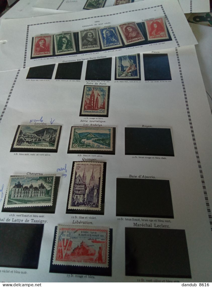 Lot De Timbres Neufs De 1943 Au Année 70 Série Et Autre  Plus De 60 Timbres - Andere & Zonder Classificatie