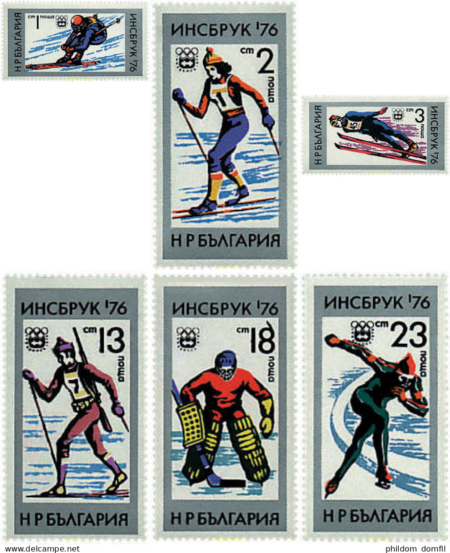 81576 MNH BULGARIA 1976 12 JUEGOS OLIMPICOS INVIERNO INNSBRUCK 1976 - Unused Stamps