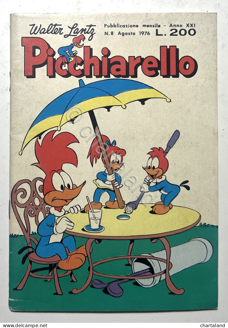 Fumetti - Walter Lantz - Picchiarello N. 8 - Agosto 1976 - Sonstige & Ohne Zuordnung