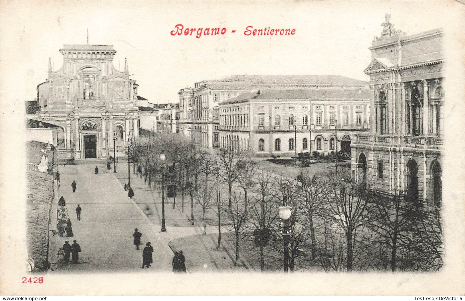 ITALIE - Bergamo - Sentierone - Animé - Dos Non Divisé - Carte Postale Ancienne - Bergamo